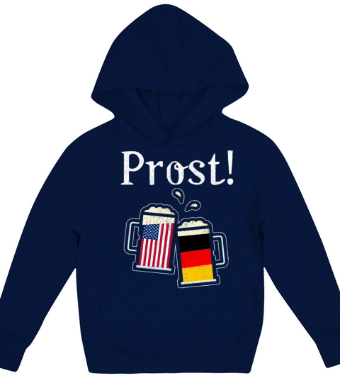 American German Beer Stein Prost Oktoberfest Print Kids Hoodie