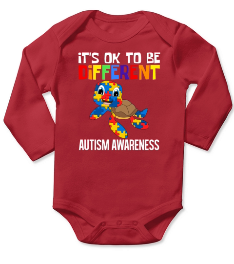 Its Ok To Be Different Autism Awareness Nature Long Sleeve Baby One-Piece
