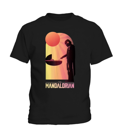 Star Wars The Mandalorian The Child Sunset Meeting Kids T-Shirt