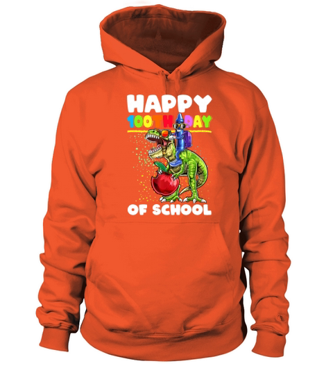 100th Day of School T Rex Dino Dinosaur Crayon Women's Hoodie