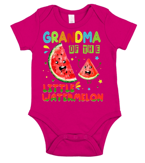 Funny Birthday Family T Shirt Grandma Watermelon Short Sleeve Baby One-Piece