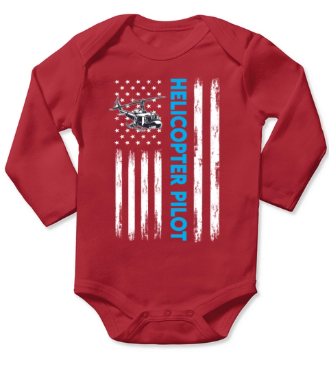 USA Retired Helicopter Pilots Long Sleeve Baby One-Piece