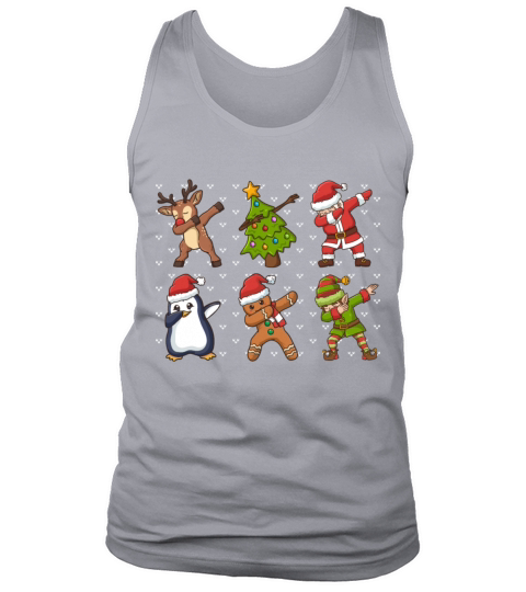 Christmas Dabbing Santa Elf Reindeer Tank Top Unisex