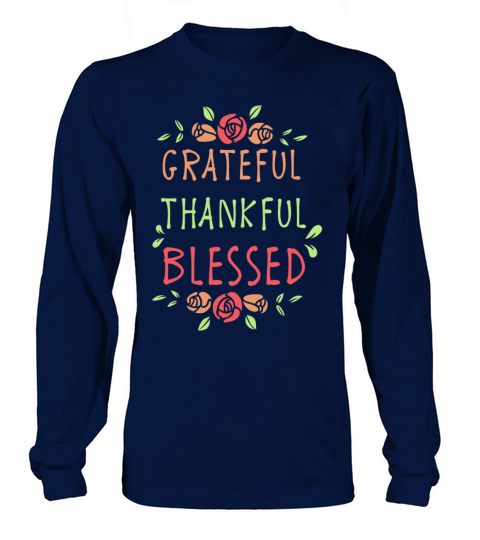 Thanksgiving Day Floral Gift for Fall Holiday Dark Women's Long Sleeve