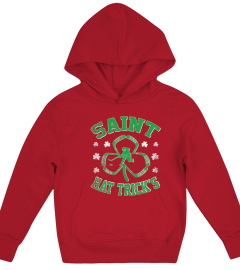 Saint Hat Tricks Funny Ice Hockey St Patricks Da Kids Hoodie