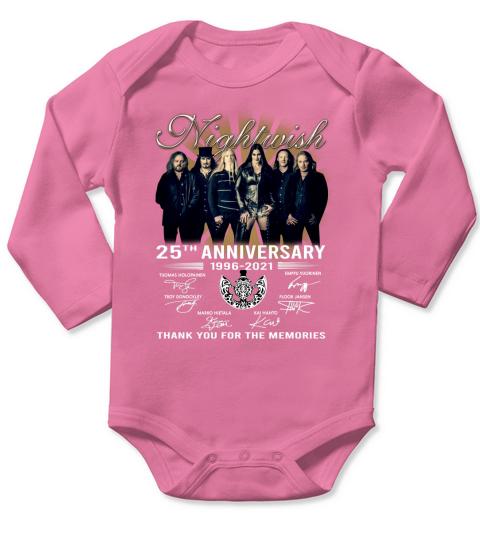 Nightwish Band 25th Anniversary 1996 2021 signatures thank you for the memories Long Sleeve Baby One-Piece