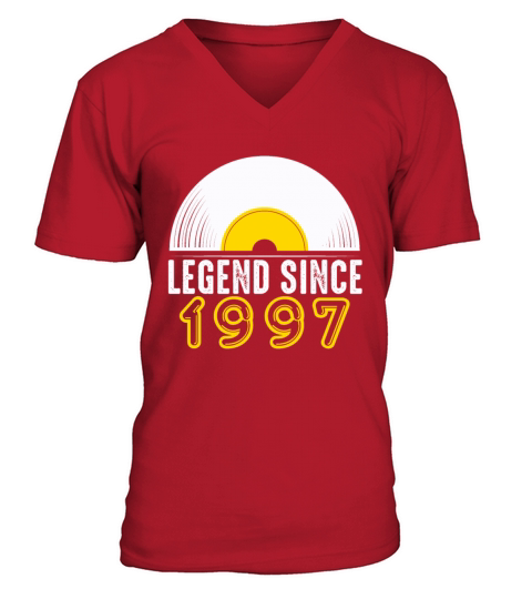 Birthday Present Legend Since 1997 Record Gift Men's V-Neck T-shirt