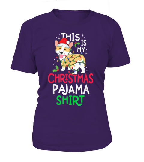 Corgi Tree Light Dog Xmas Women's T-Shirt