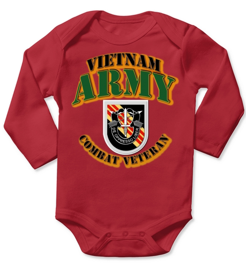 T-Shirt - ARMY - 5th SFG Flash - Vietnam - Comba Long Sleeve Baby One-Piece