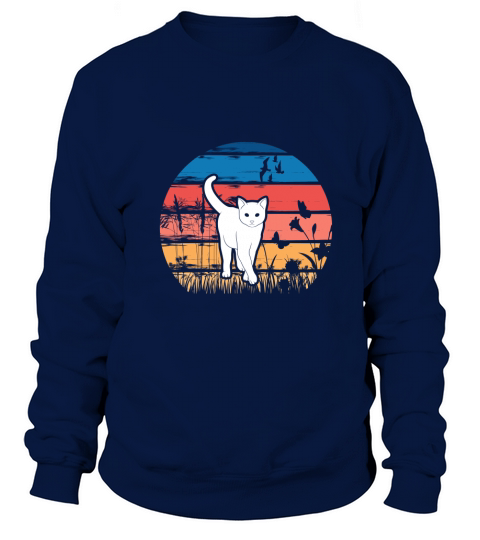 Sunset Cat Retro 6 Women's Sweatshirt