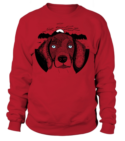 Dog Portrait Zentangle Women's Sweatshirt