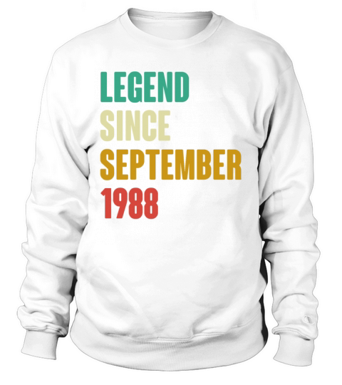 September 1988 34th Birthday 34 Years Old Bday Gi Sweatshirt Unisex