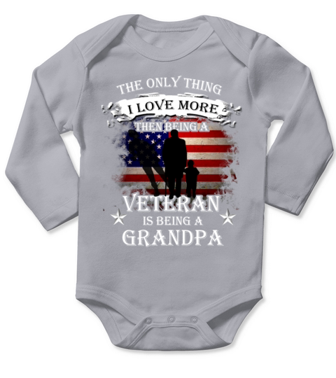 Veterans T-shirt - Veteran grandpa Long Sleeve Baby One-Piece