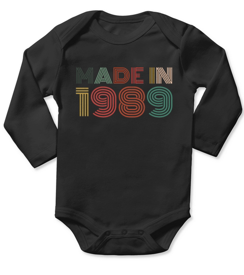 31 st Birthday Celebration Gift Born In 1989 Long Sleeve Baby One-Piece