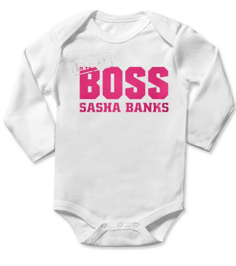 WWE Sasha Banks Logo Legit Boss - Coffee Mug (colored) Long Sleeve Baby One-Piece
