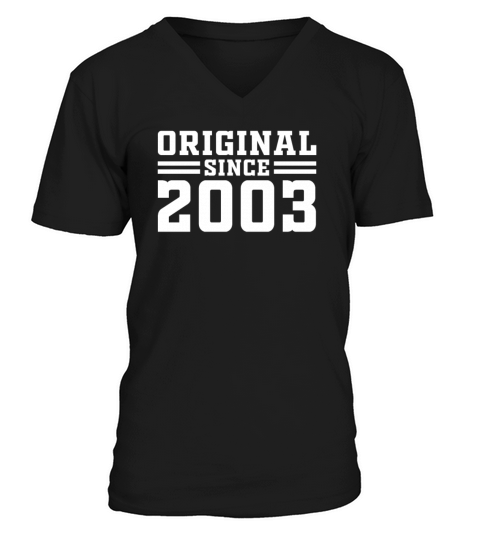 18th Birthday Gift Vintage 2003 18 Years Men's V-Neck T-shirt