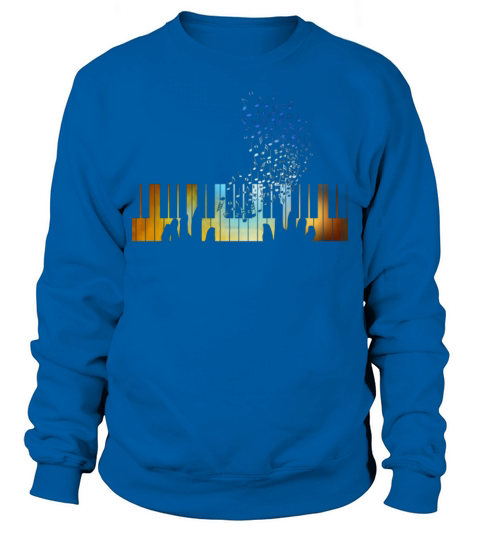 Hands Playing on Piano Keyboard Gift for Music Men's Sweatshirt