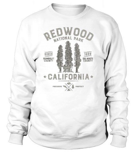 Redwood National Park T Shirt Vintage California Bear Gifts Sweatshirt Unisex