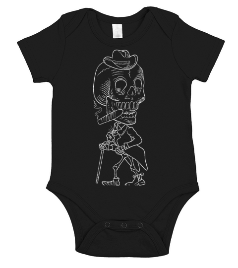 Funny skeleton poses for halloween funny looking Short Sleeve Baby One-Piece