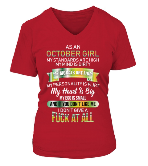 october girl fuck at all Women's V-Neck T-shirt