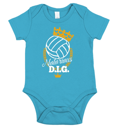 Funny Volleyball Notorious DIG Short Sleeve Baby One-Piece