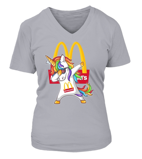 Dabbing licorne de McDonald V-neck T-Shirt Woman