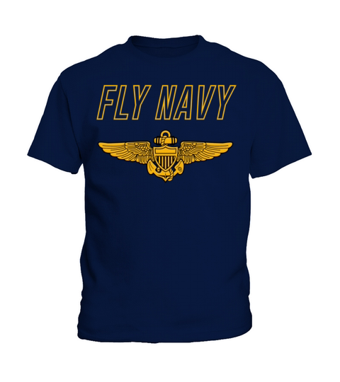 Fly Navy Classic Navy Pilot Wings Sweat Shirt birt Kids T-Shirt