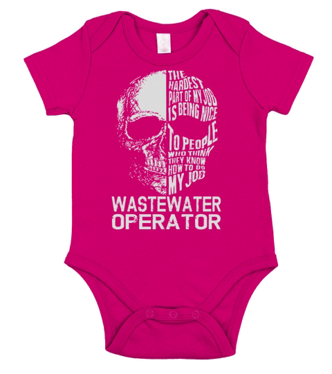 WASTEWATER OPERATOR Skull Job Short Sleeve Baby One-Piece