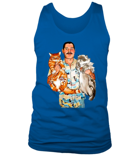 Freddie Mercury hug cats shirt Tank Top Unisex