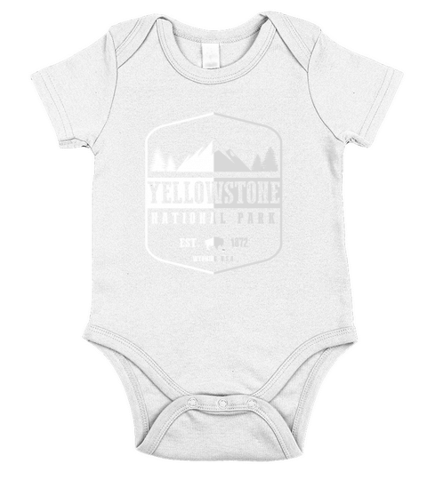 Yellowstone National Park - Coffee Mug (colored) Short Sleeve Baby One-Piece