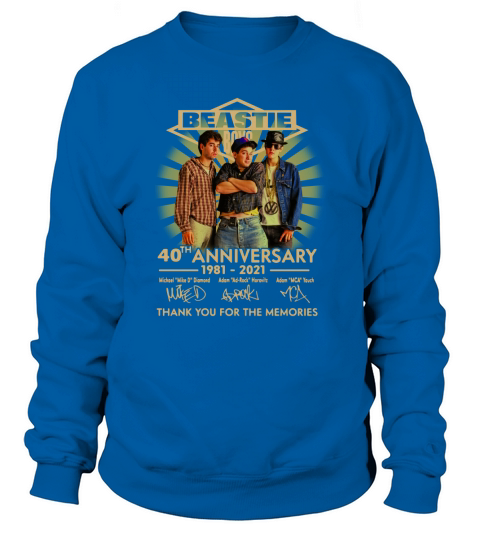 Beastie Boys 40th Anniversary 1981 2021 Thank You For The Memories Signatures Sweatshirt Unisex