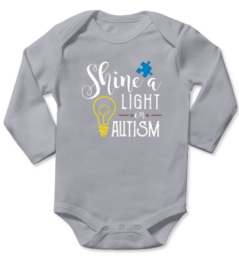 Shine a light on autism Long Sleeve Baby One-Piece