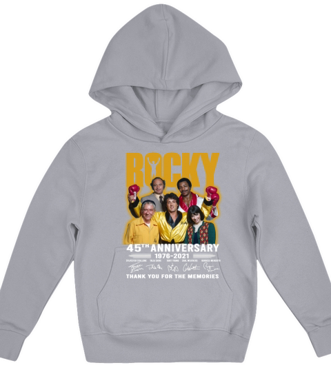 Rocky 45th Anniversary 1976 2021 Thank You For The Memories Kids Hoodie