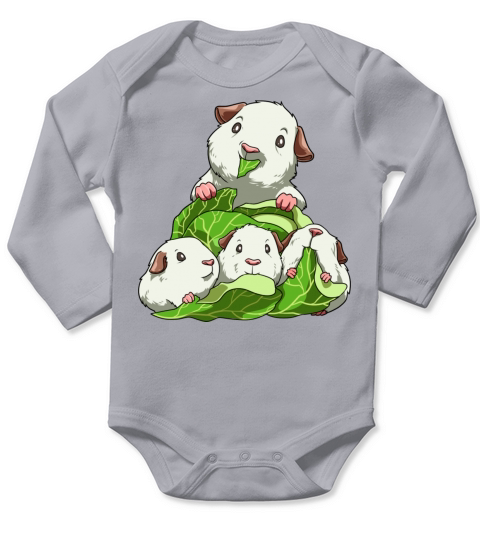 Cute guinea pig family Long Sleeve Baby One-Piece