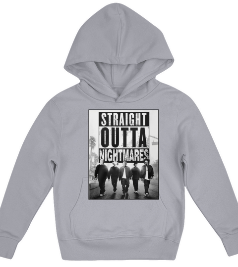 Straight Outta Nightmares horror movie characters shirt Kids Hoodie