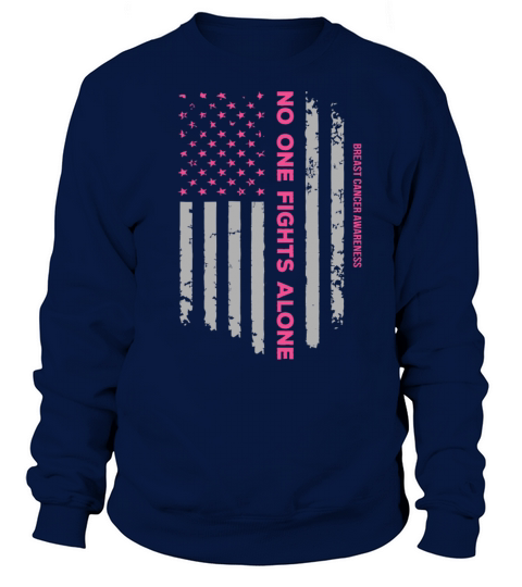 Breast Cancer Awareness US Flag - Pink Ribbon Men's Sweatshirt