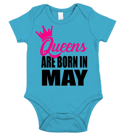 queens are born in may Short Sleeve Baby One-Piece