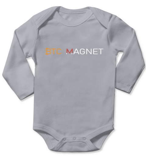 Bitcoin nerd btc magnet coin crypto wallet Long Sleeve Baby One-Piece