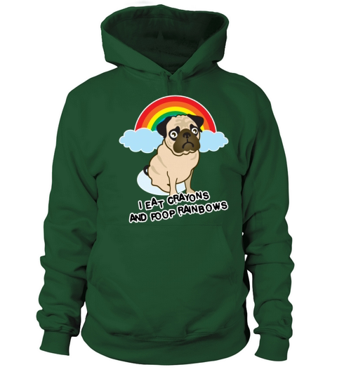 Rainbow poop pug Women's Hoodie