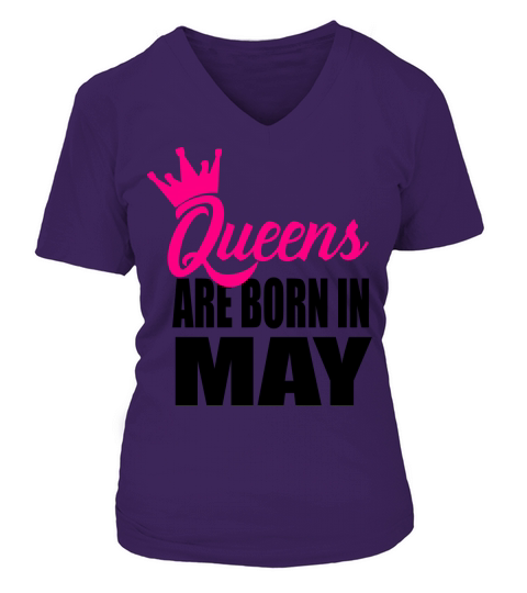 queens are born in may Women's V-Neck T-shirt