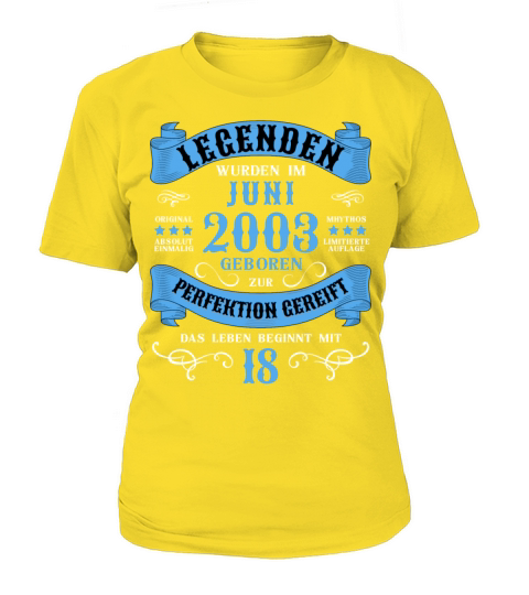 18th Birthday 18 Years 2003 June Women's T-Shirt