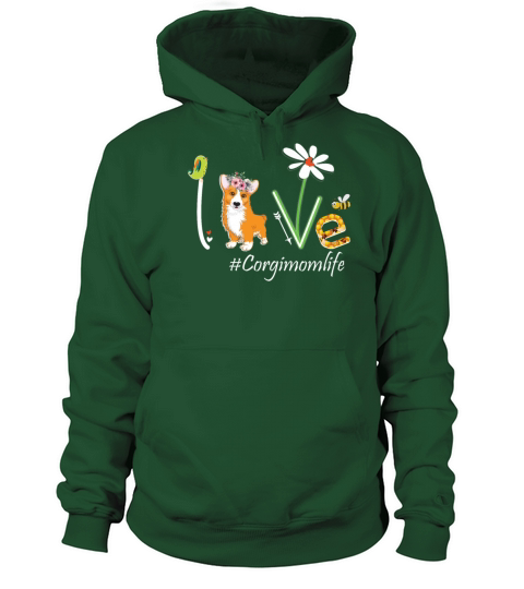Love Corgi Momlife Dog Mom Women's Hoodie