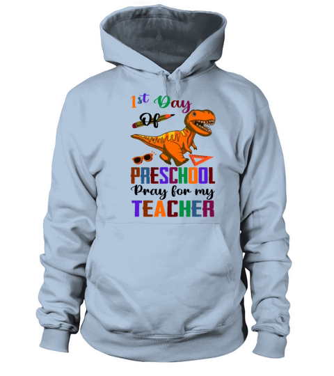 1st Day of Preschool Pre-K Dinosaur Back To School Men's Hoodie