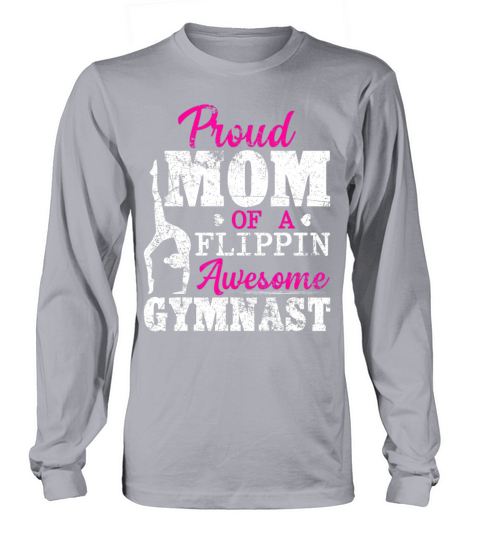 Proud Mom Of A Flippin Awesome Gymnast Gymnastics Women's Long Sleeve