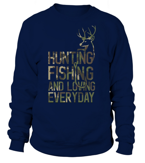 Funny Fishing And Hunting Camo Hunter Fisherman Women's Sweatshirt