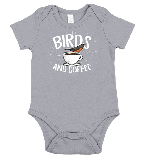 Birds and Coffee Birding Caffeine Short Sleeve Baby One-Piece