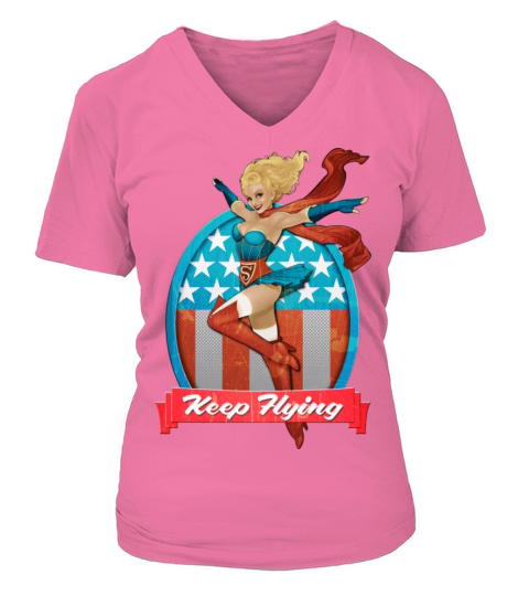 DC Comics Bombshells Super Girl Women's V-Neck T-shirt