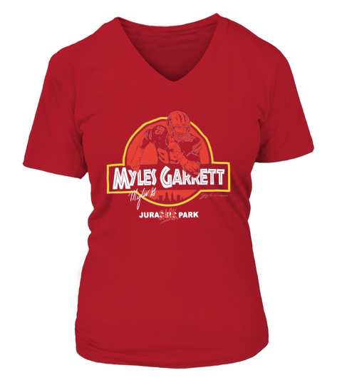 myles garrett vintage art V-neck T-Shirt Woman