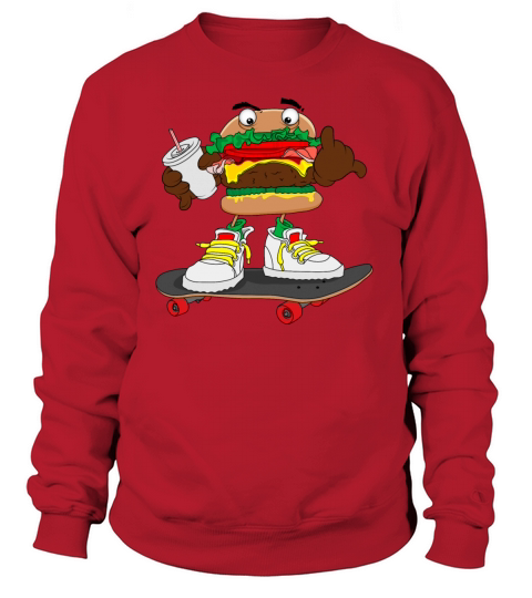 Burger Cheeseburger Skateboard Skater Women's Sweatshirt