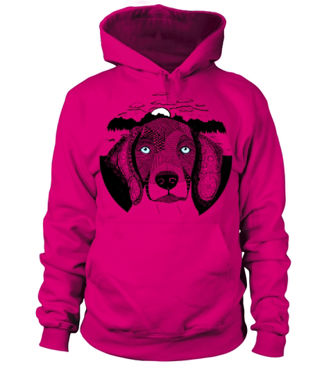 Dog Portrait Zentangle Women's Hoodie